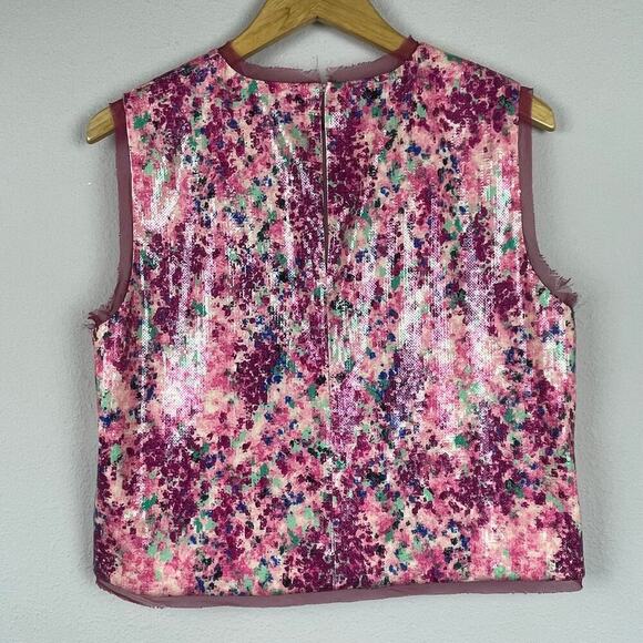 Rachel Zoe XL Sequin Sleeveless Top – Pink, Blue, Green, 100% Polyester Festival - Picture 3 of 8